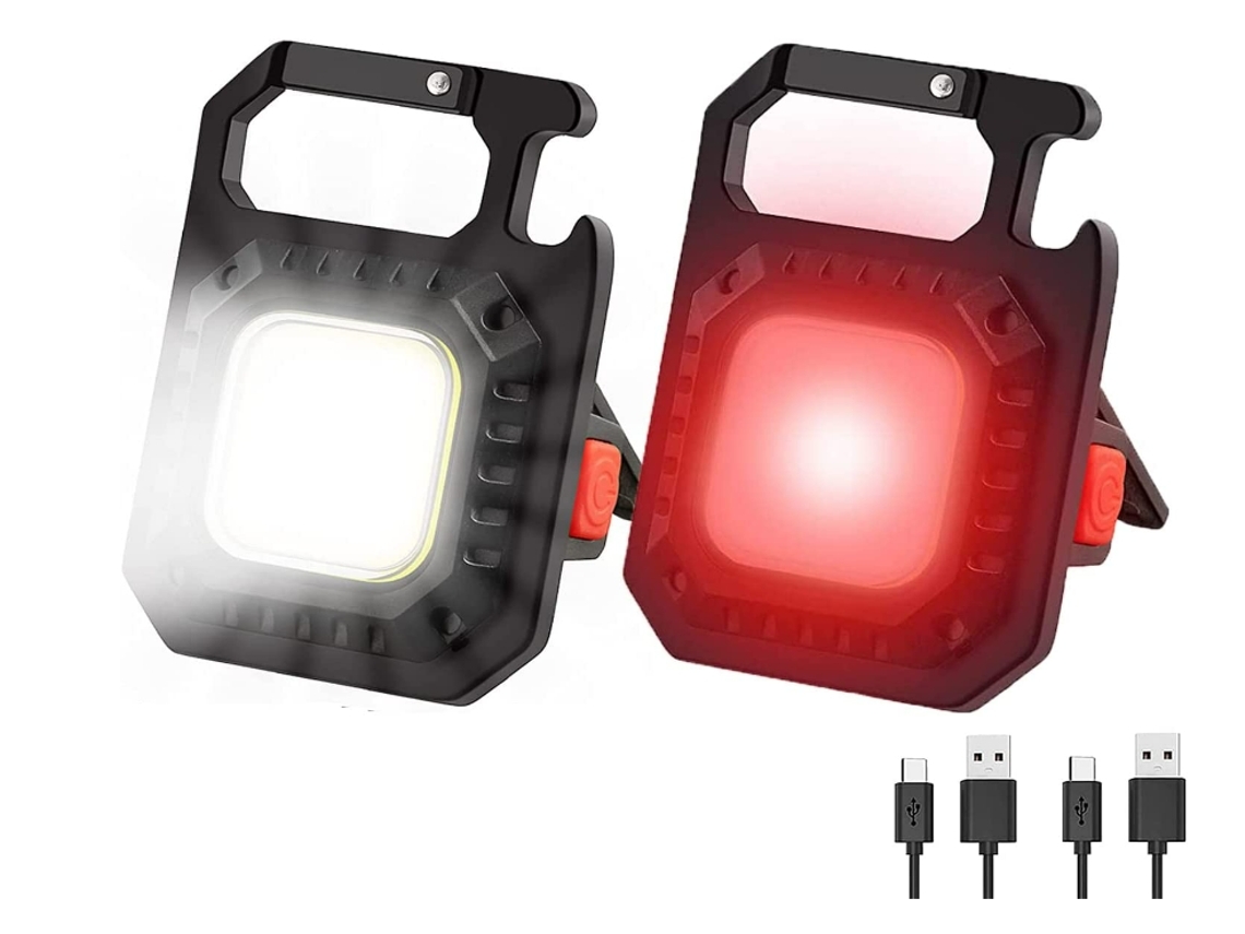 Lanterna BISBISOUS W5130 2 Unidades Cob 800 Lumens 7 Modos Recarregável com Abridor de Garrafas e Base Magnética Preta VIGA EUROPE