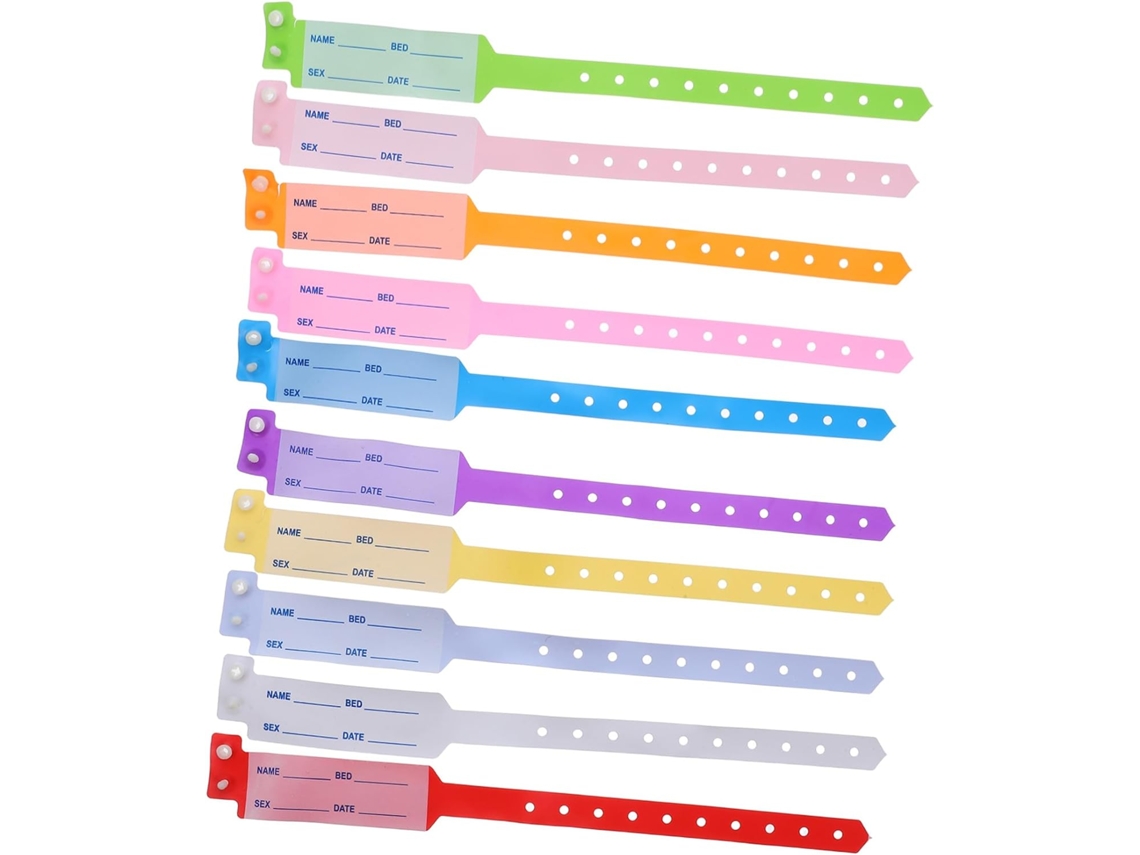 Pulseiras de identificação médica em polivinil Shineofi 100