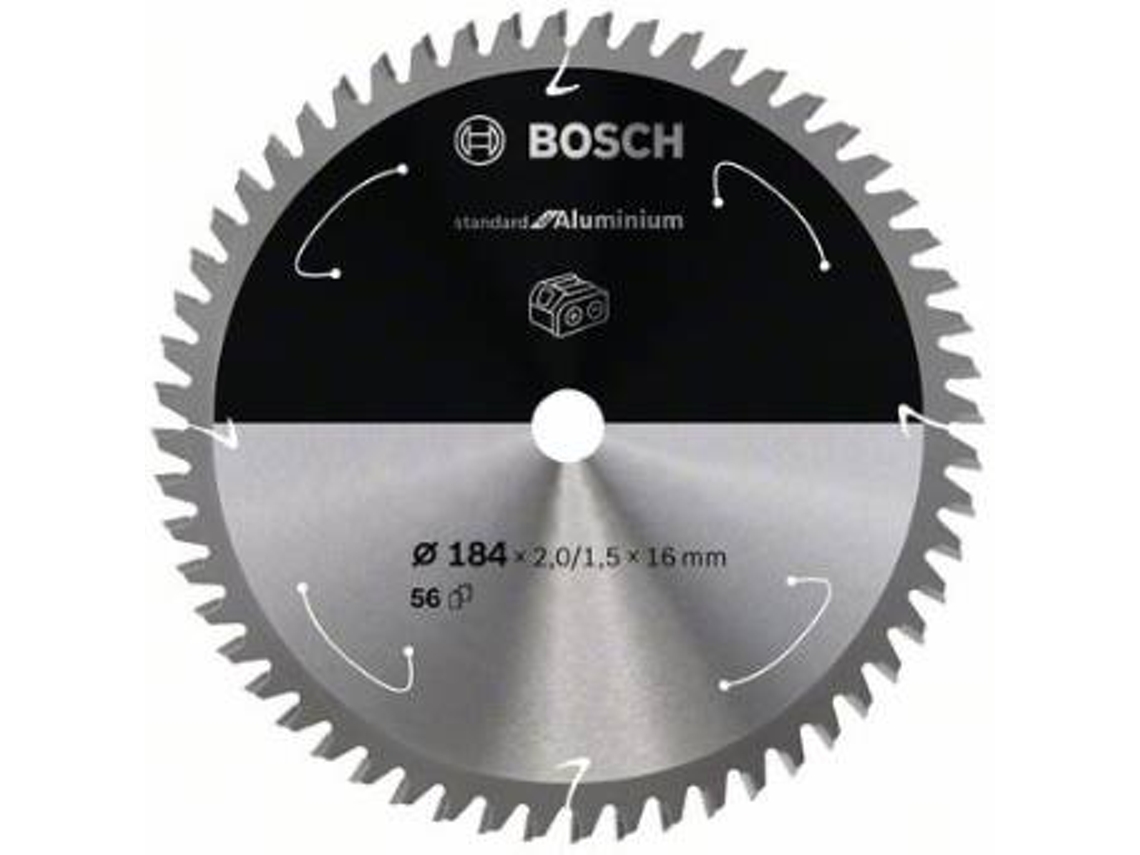 Disco de Serra Circular BOSCH Standard para Alumínio Para Serras a Bateria 184x2/1.5x16 T56