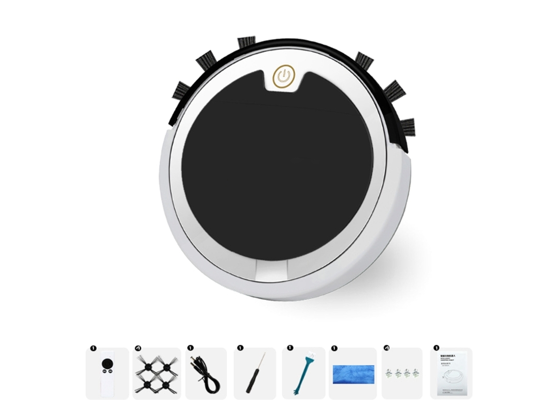 Aspirador de pó robótico 1.57 '' chips controle de toque ideal para limpeza de pêlos de animais de estimação migalhas de biscoitos poeira de cereais