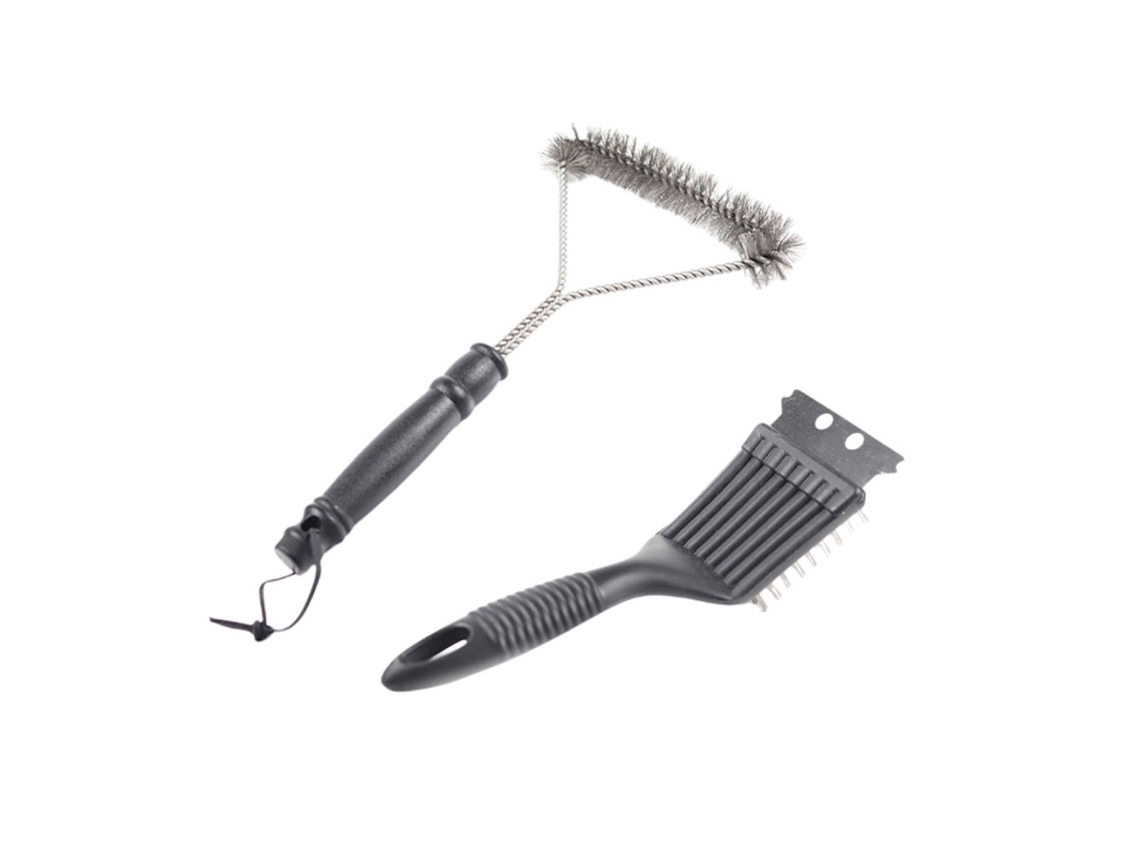 Conjunto de 2 Escovas para Limpeza de Grelha, Aço Inoxidável AQUAFORGE