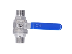 Válvula De Esfera Laxiscreed Em Aço Inoxidável 304 Npt 3/4" Com Duas Rosetas Externas