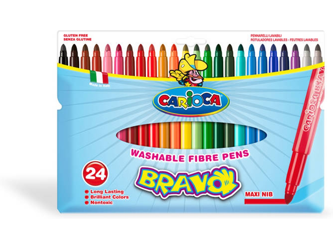 Pack Canetas de Feltro CARIOCA Bravo Multicor