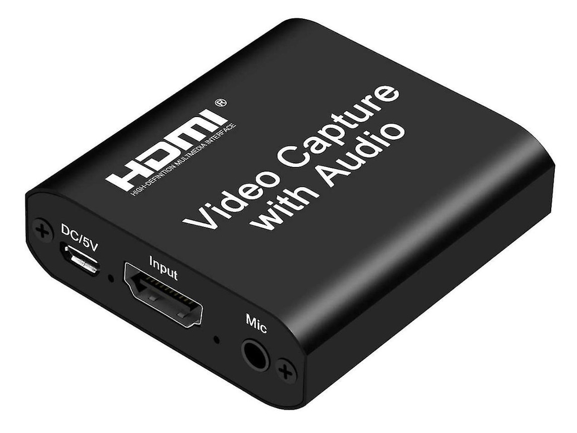 Placa De Captura De Áudio E Vídeo Hdmi Com , Usb 2.0 4k Hd 1080p De Transmissão Ao Vivo Para Ps3 / Ps4 / Xbox One / Dslr / Filmadoras Yizhood (preto)