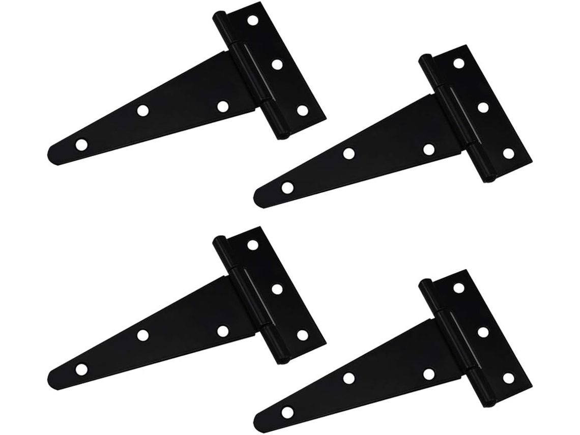 Dobradiça Triangular Reforçada Em T, 4 Peças, 10 Cm, 4 Polegadas, Preto, Para Esmerilhadeira Angular, Para Madeira