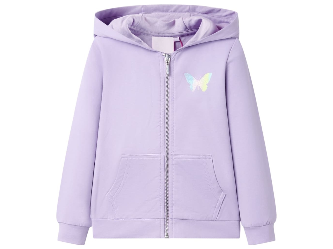 Sweatshirt Para Criança Com Capuz Lilás 104