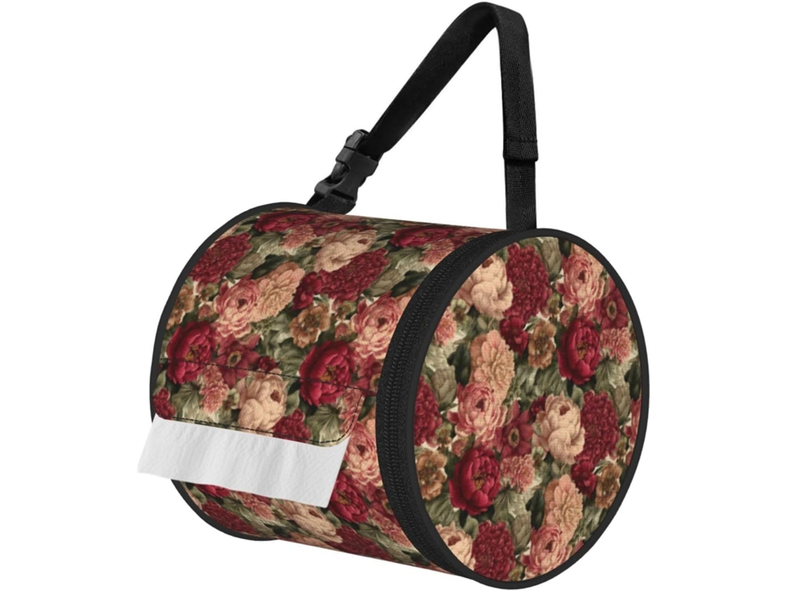 Porta Papel Higiênico Vintage Floral 6 Para Pendurar, Caixa De Lenços Dobrável Para Banheiros E Carros