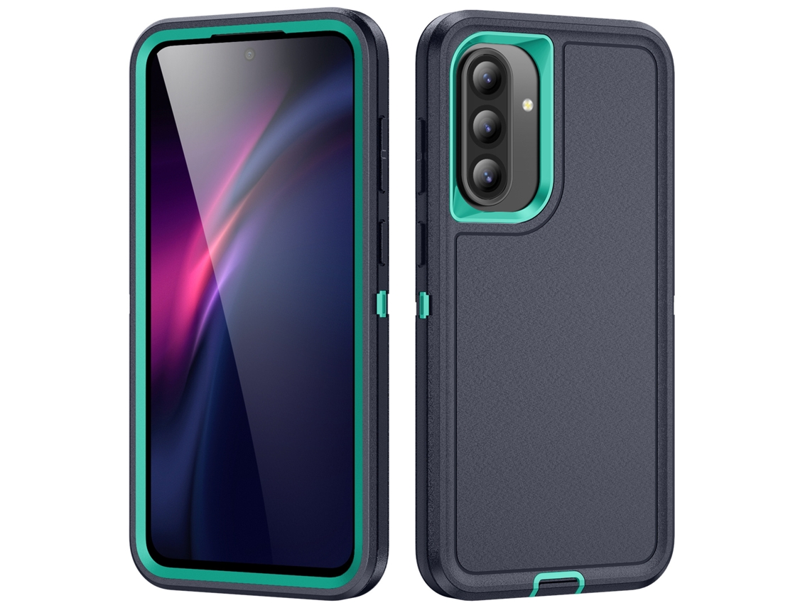 Capa Para Samsung Galaxy A36 À Prova De Choque, Azul E Verde. Gertiz