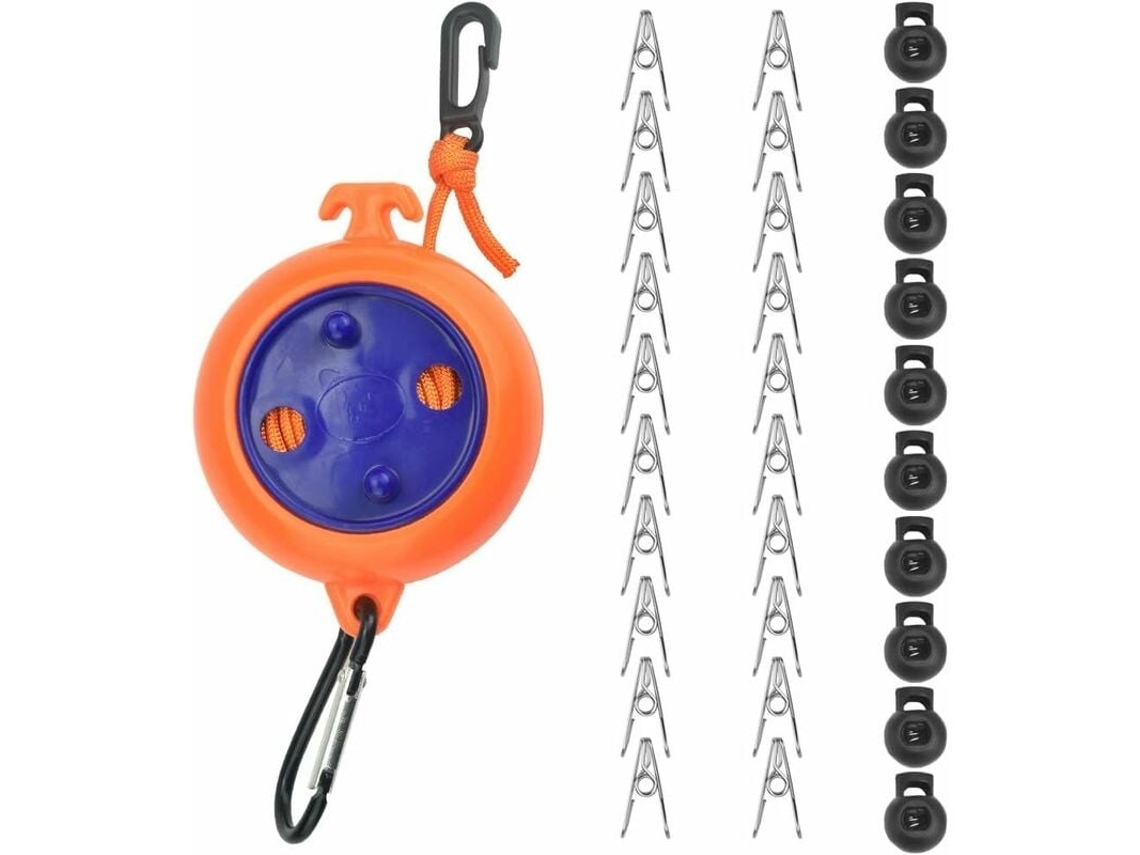 Varal Portátil Lurelia, Retrátil, 10 Laços, 8m, Para Viagem, Para Interior E Exterior, 8 M