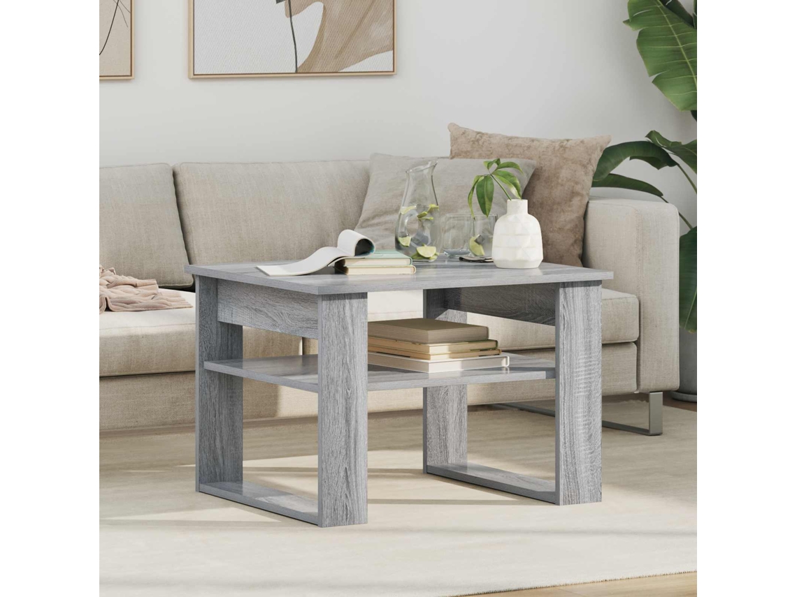 Vidaxl Mesa De Centro Cinza Sonoma 64 X 54 X 44 Cm