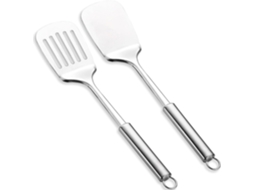 Conjunto Espátulas Aco Inox Alta Resistencia Calor, para Peixe Ovos Panquecas ZYBLSSBB