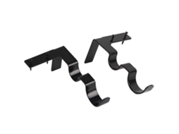 Suporte Vara Cortina Dupla Aço 20lb Preto 2 Unidades