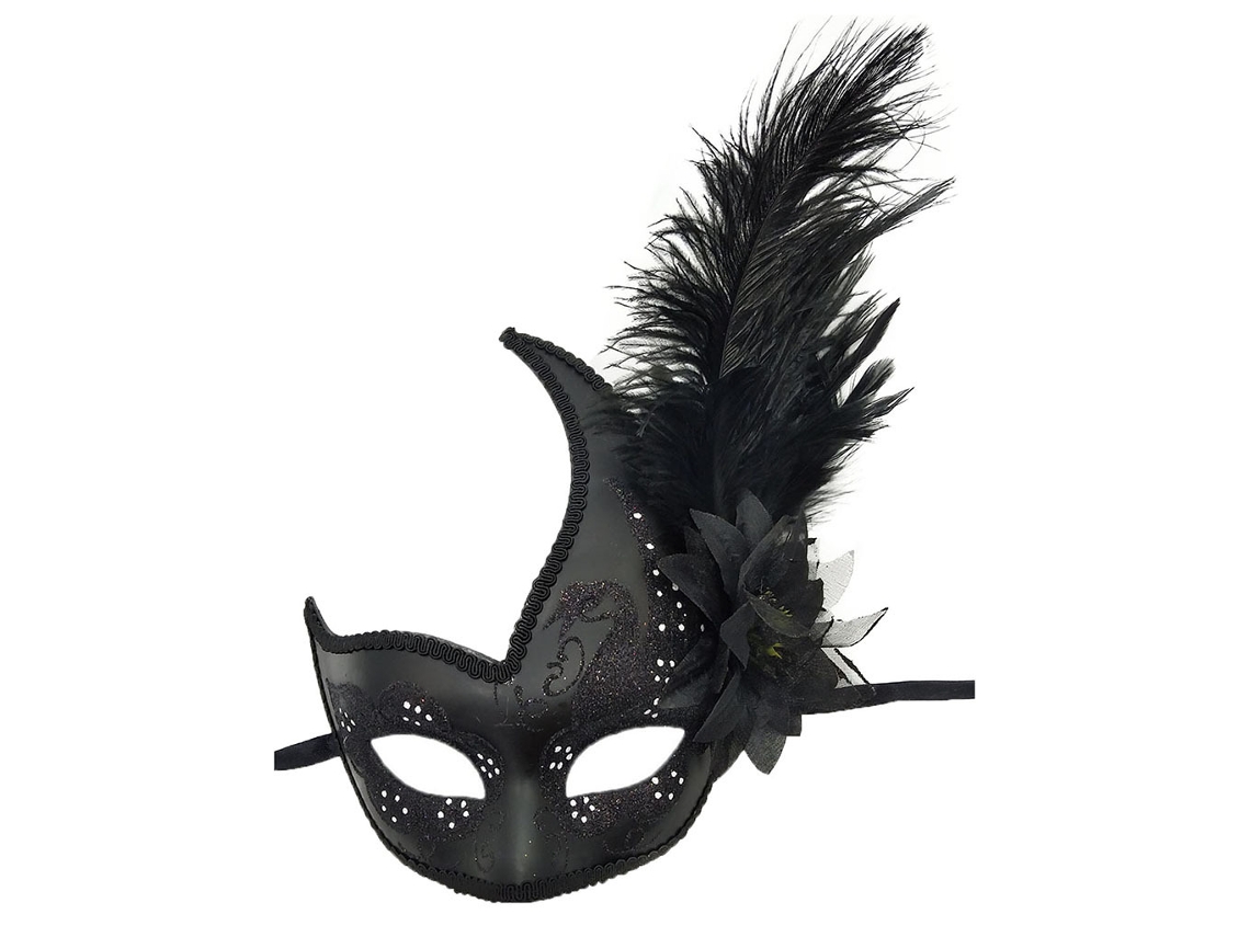 Máscara Feminina Com Penas Para Baile De Máscaras, Veneza, Halloween, Mardi Gras, Cosplay