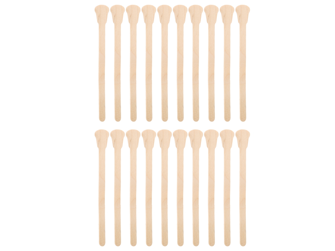 2026 20 Palitos de Cera de Madeira para Remoção de Pelos Faciais e Corporais, Espátulas Aplicadoras em Formato de Guitarra