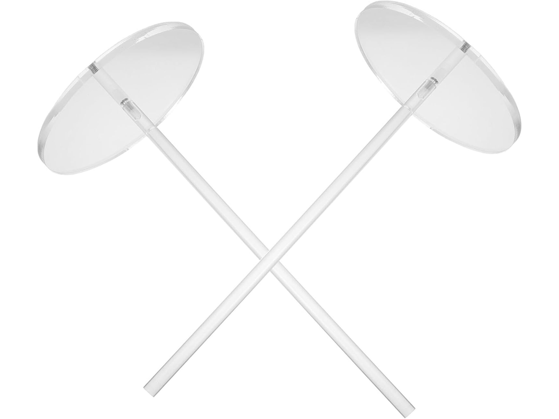 Suporte Para Papel Toalha Kisangel, 2 Peças, Base Redonda Em Acrílico, 30cm, Autoportante, Para Armazenamento De Rolos