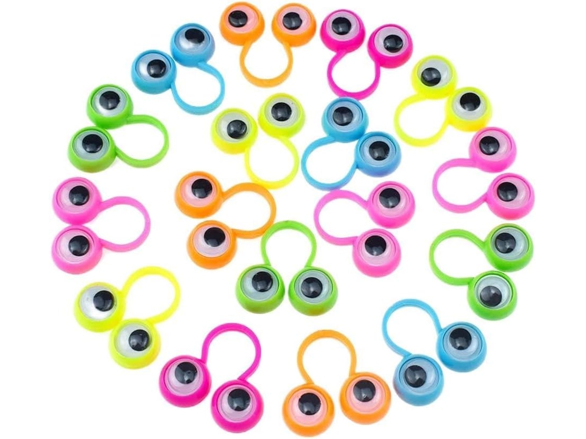 Fantoches de Dedo com Olhos Que Se Movem, 50 Peças, Anéis com Olhos de Desenho Animado, Lembrancinhas de Festa SFUSHOS