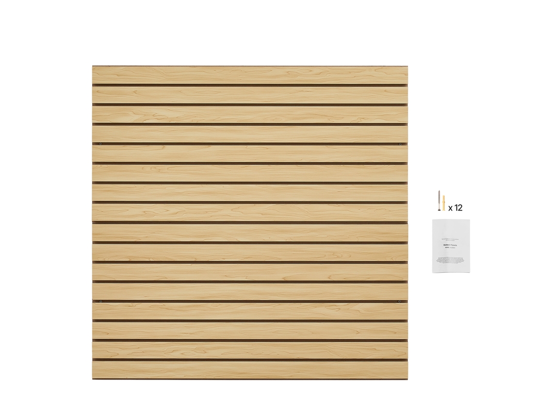 Painéis De Parede De Ripas Succebuy 1220x1220x18mm Design Modular, Cor Madeira