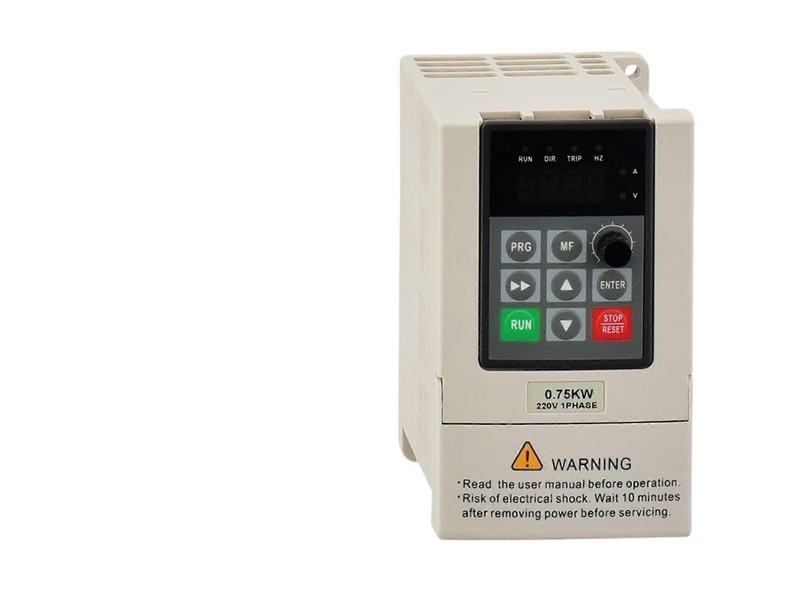 Controlador de motor VFD de 0,75 kW, 220 V, inversor de frequência para controle de velocidade de motores elétricos.