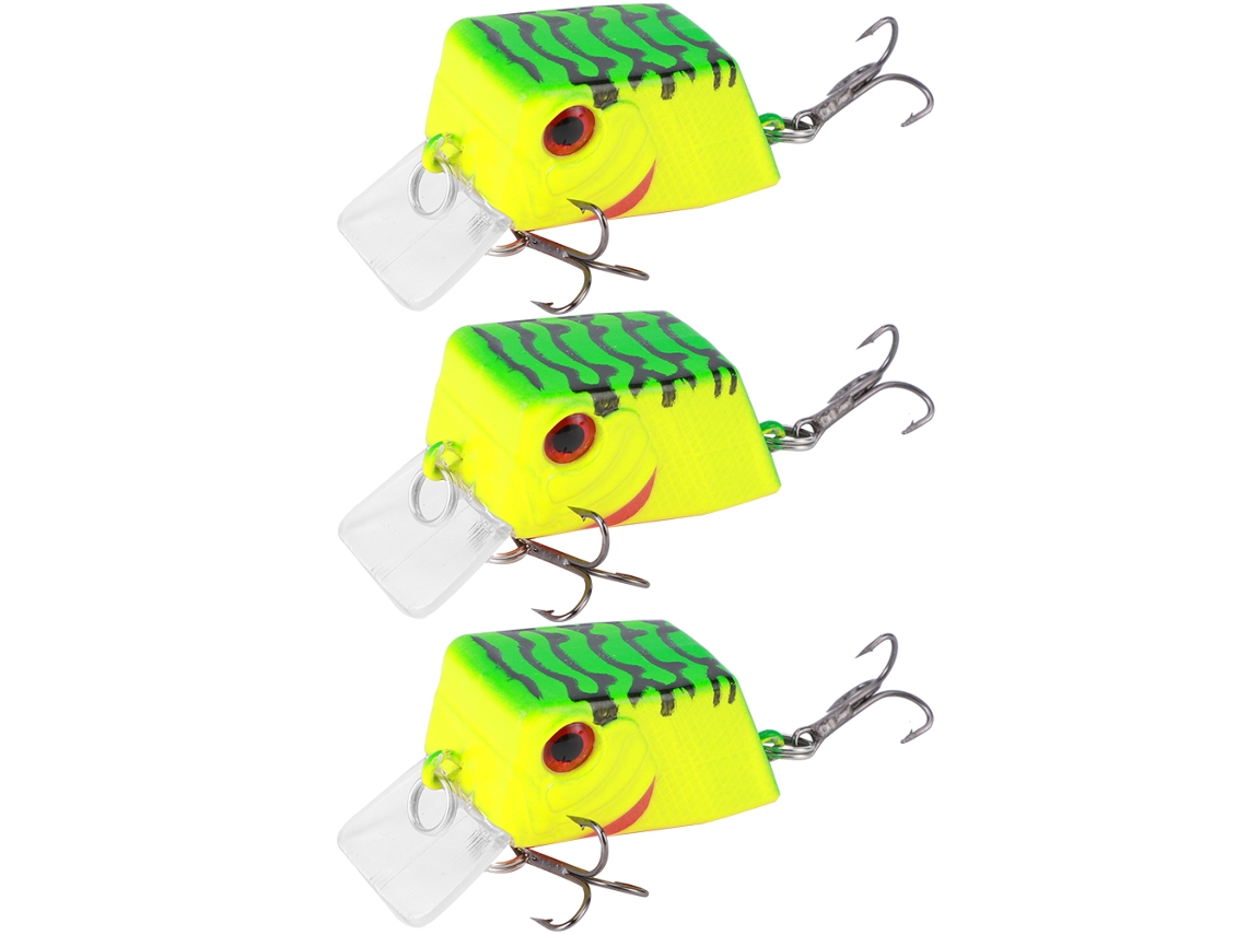 Lure (simulated Bait Rock Fishing Lure) Square Mini Rock Fatty Hook Lure Fake Bait Fish Fake Bait (3 Pieces Per Sale) 1
