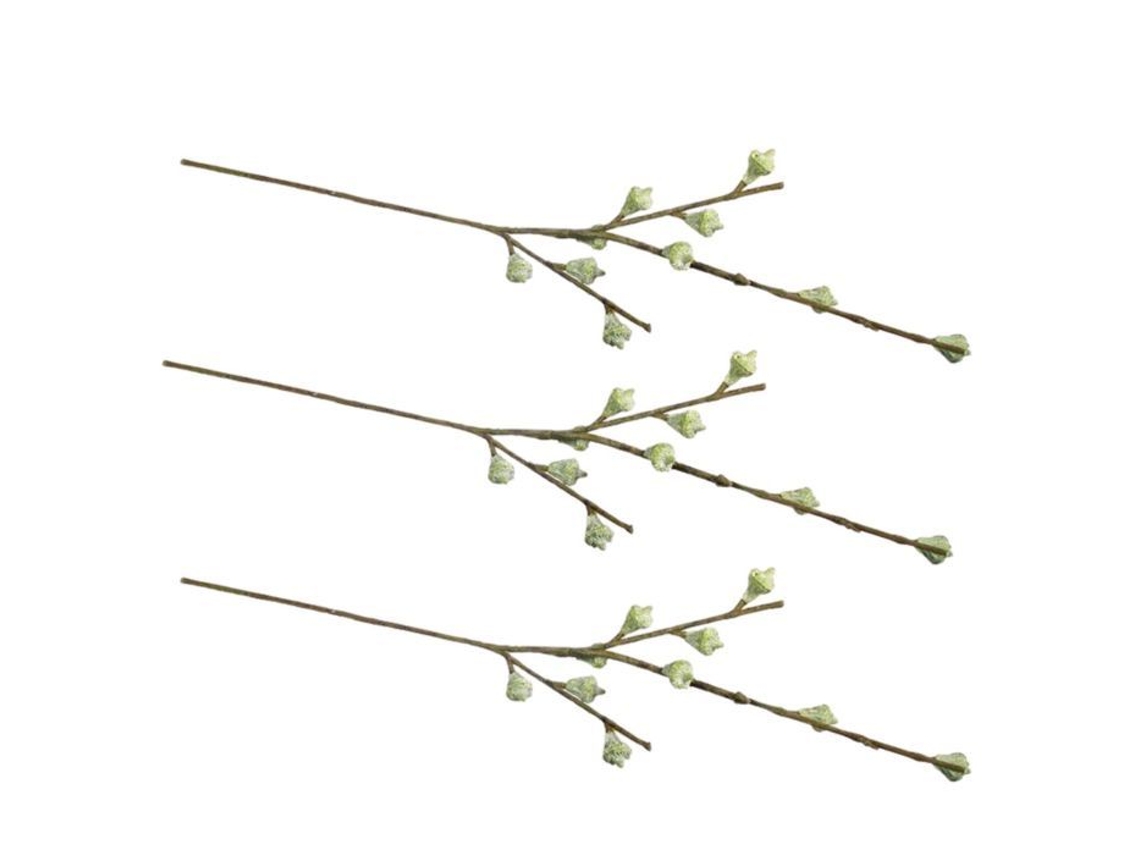 3 Ramos com Bagas de Eucalipto 40 Cm Verde BRILVIBERA