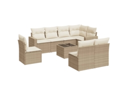 Garden Sofa Set, Garden Sofa Sets Vidaxl Bege Rattan / Vime (n/a)