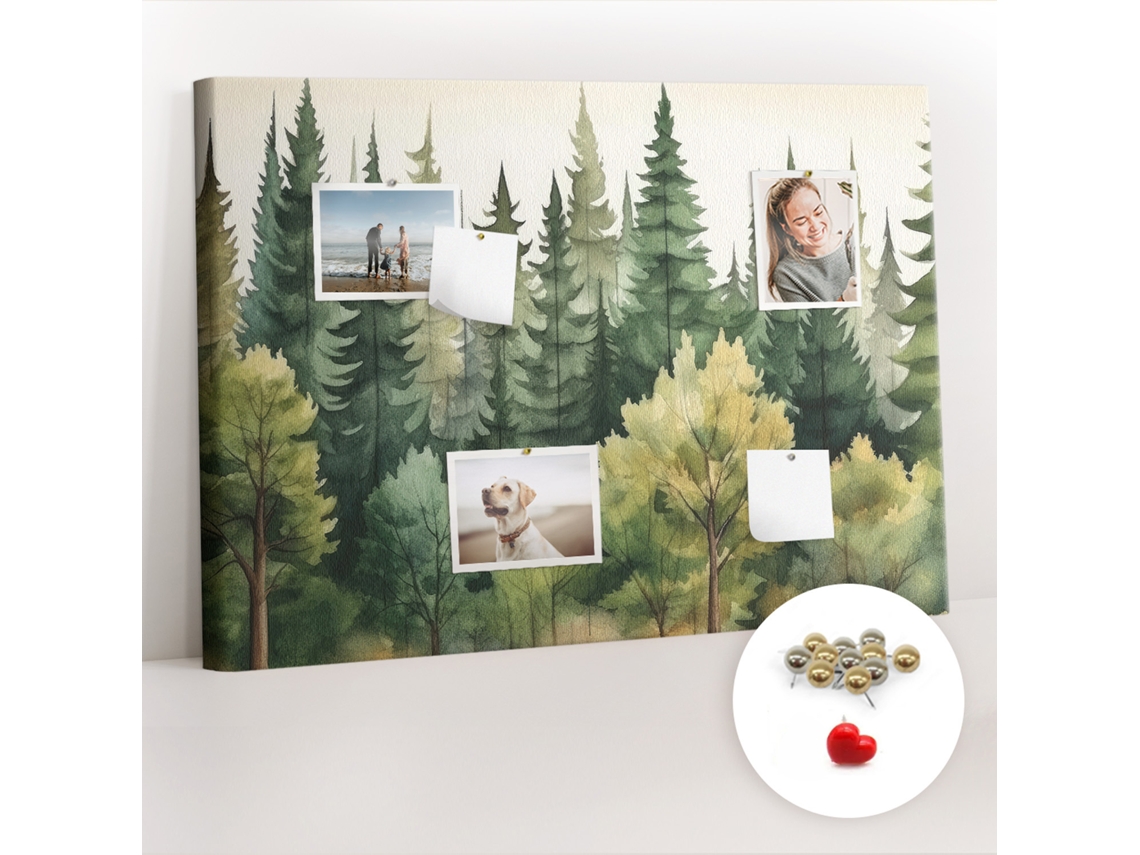 Quadro De Cortiça Paisagem De Floresta Para O Corredor Espelharte (70x100 Cm)
