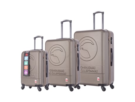 Conjunto de 3 Malas Douradas com Rodinhas Cc-T243 Gold COMPAGNIE DE CALIFORNIE