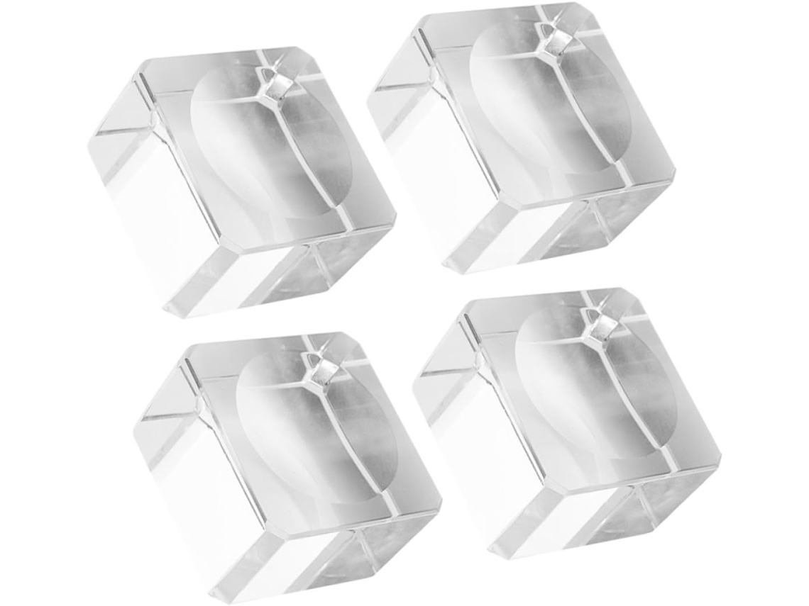 Suportes Para Bolas De Cristal Transparentes Kichouse, 3cm, Base Côncava Antiderrapante, Conjunto De 4 Peças Para Exibir