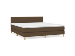 Box Spring Bed, Box Spring Beds Vidaxl Marrom Tecido (160 X 200 Cm)
