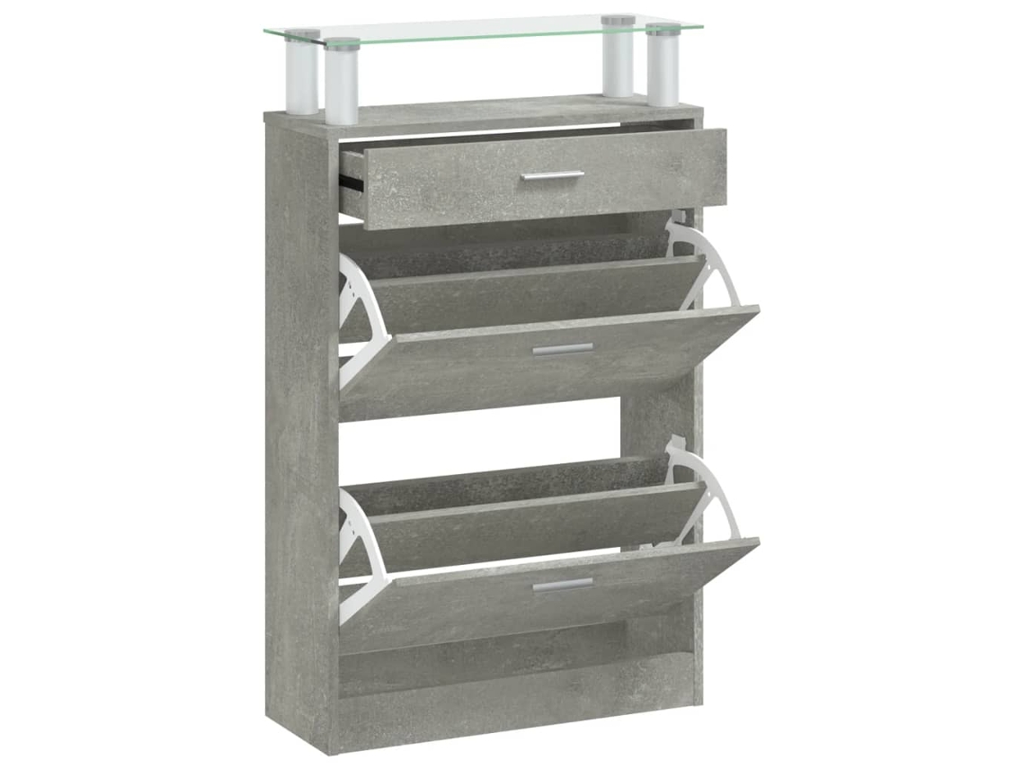 Shoe Cabinet, Shoe Cabinets Vidaxl Cinzeto Madeira Processada (n/a)