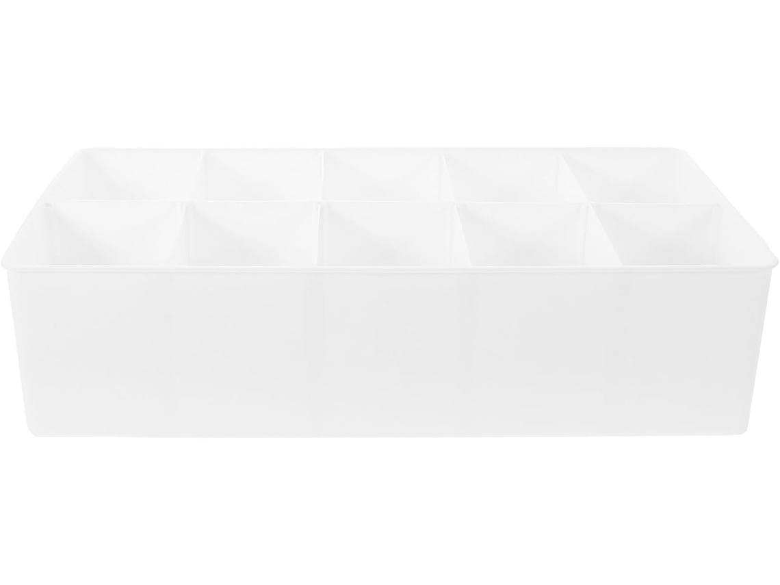 Organizador De Mesa Para Moedas Em Plástico Pp Branco Com Compartimentos |
