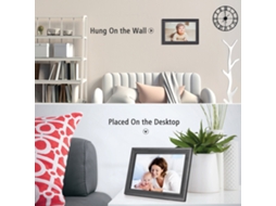 Laxiscreed Quadro Digital Wi-fi De 10,1" Com Armazenamento Na Nuvem E Partilha De Fotos Por App