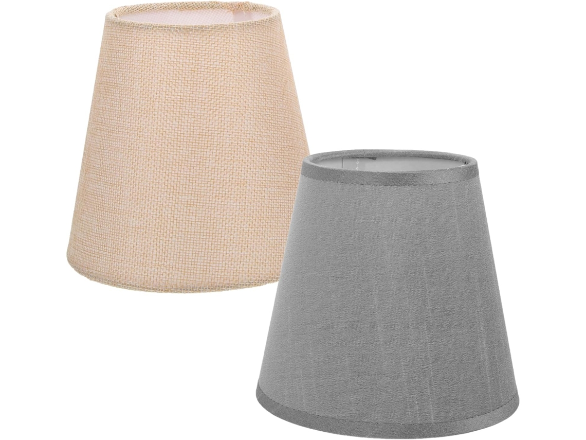 Conjunto De 2 Luminárias De Mesa Modernas Com Acabamento Em Tecido Estilo Vintage.