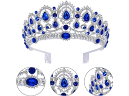 Tiara de strass para casamento, liga de zinco, fácil de fechar, ajuste seguro.