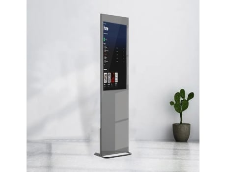 Espelho de Pé com Ecrã Tátil de 43 e Revestimento Anti-Impressão Digital.