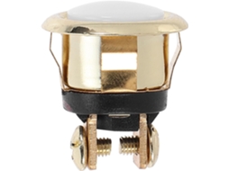 Campainha de metal com fio, botão redondo para entrada de casa e garagem, interruptor elétrico robusto para instalação.