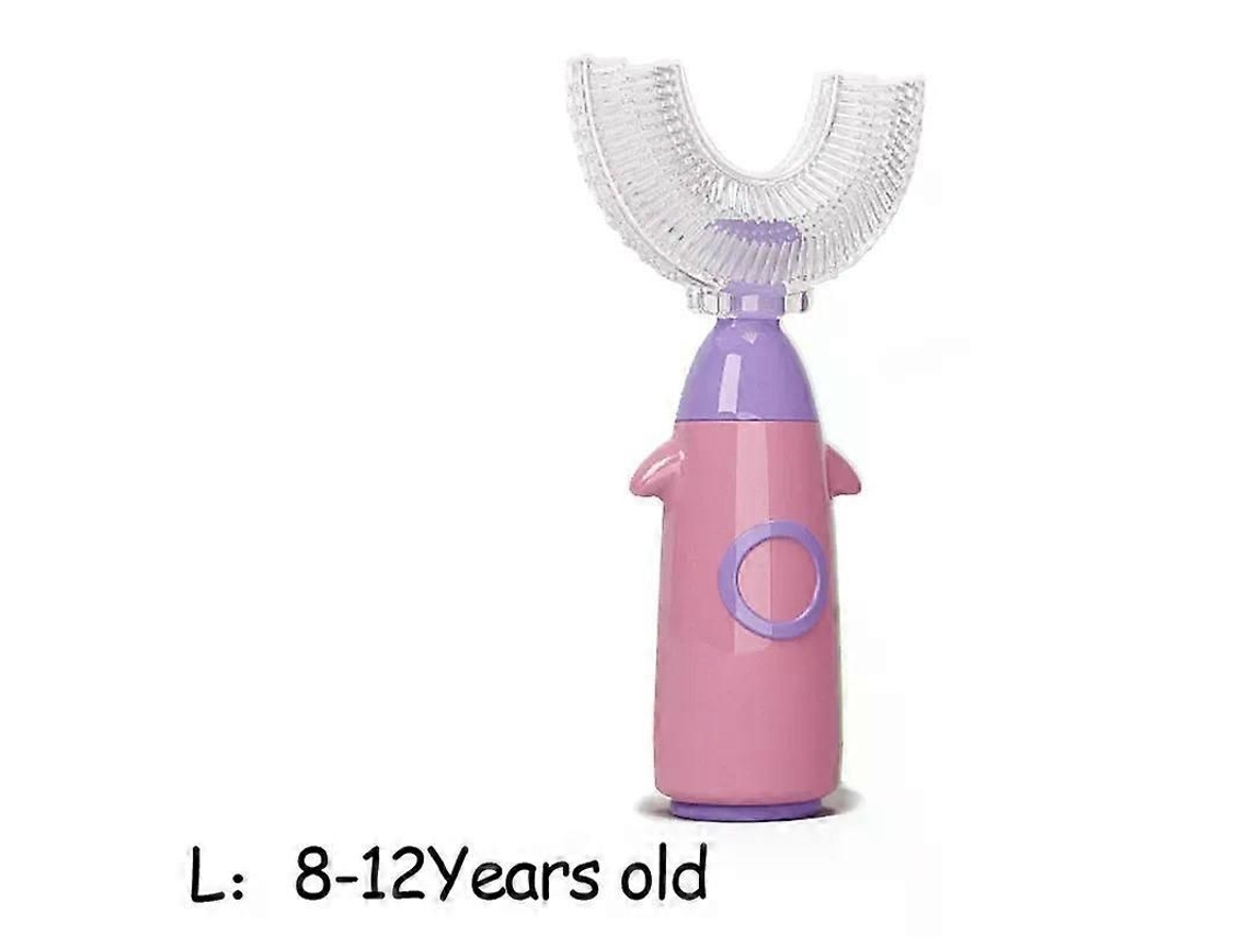 Escova de Dentes Infantil em Formato U, Silicone com Rotação 360 ​​graus e Cabo para L Impeza Bucal. GOKOCO