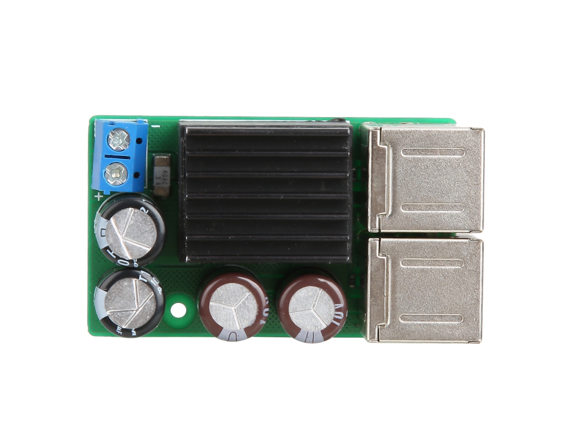 Módulo de Conversão de Tensão Step Down 4 Portas Usb Dc9 40v para 5v5a Eficiência 84.8 94.2%