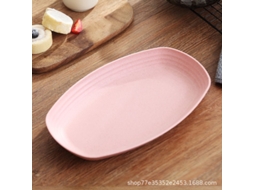 Omni-plato De Trigo 11" Seguro Para Microondas Reutilizable Ecológico Bpa Libre Ligero Biodegradable Antimancha Fácil De Limpiar Rosa
