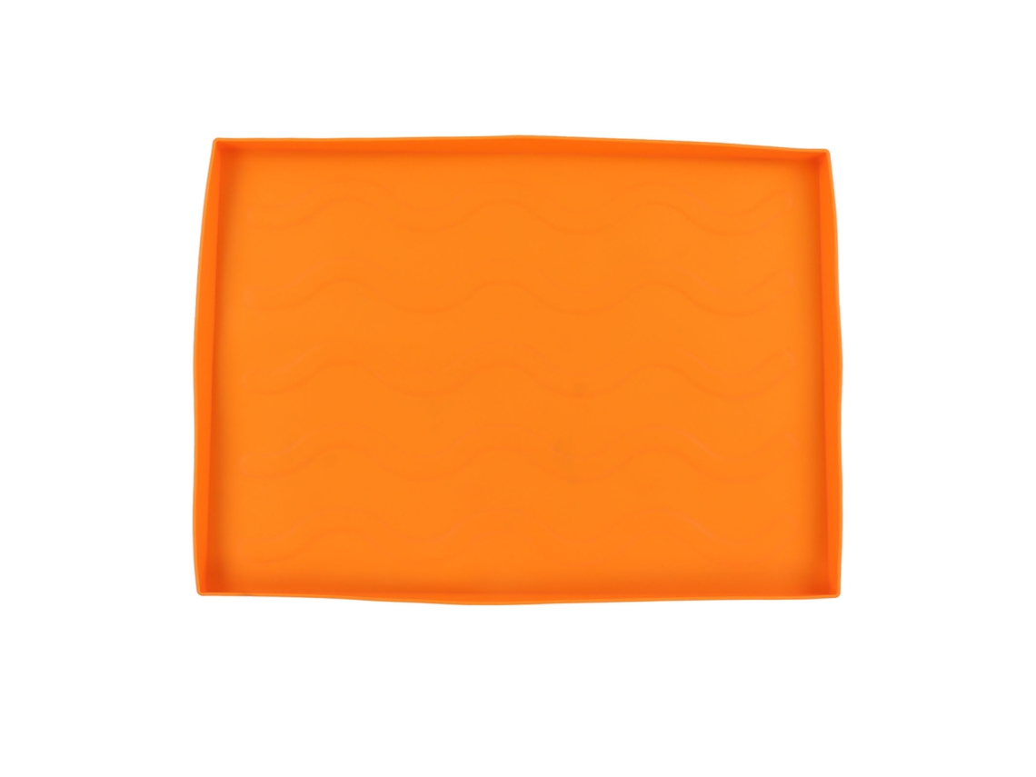 Tapete De Silicone Protector Para Churrasqueira Médio Laranja