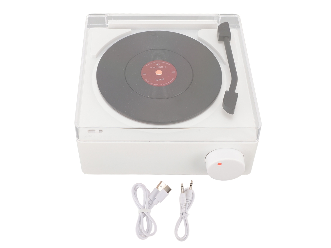 Reloj Despertador Bluetooth Pequeño de Estilo Retro Con Altavoz, Sonido Estéreo Nítido, para Dormitorio, Blanco.