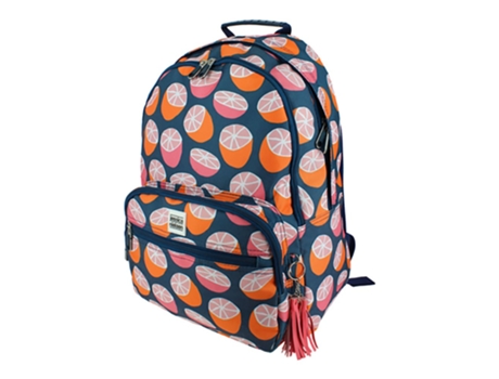 MOCHILA  19 CITRICOS LARANJA-AZUL