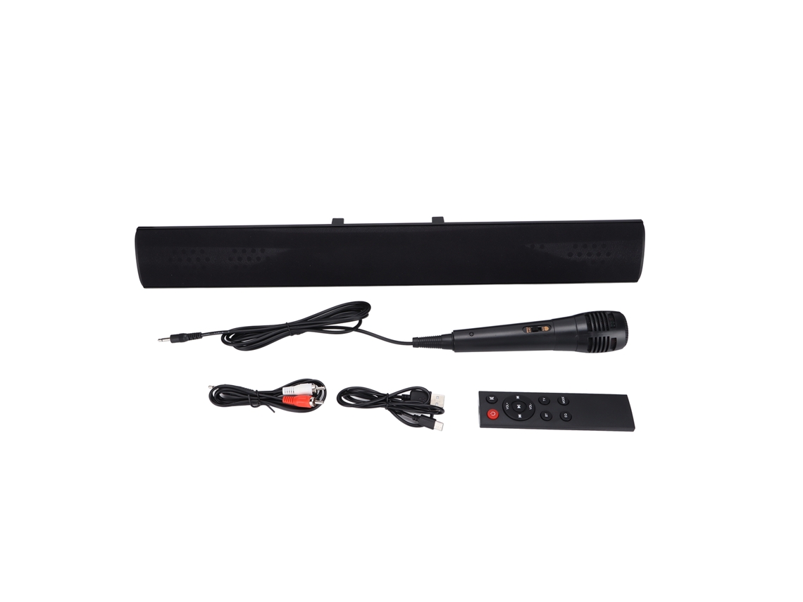Mali soundbar Sem Fio Bs 15 Subwoofer 3d Estéreo com Controle Remoto e Microfone para Sistema de Home Theater