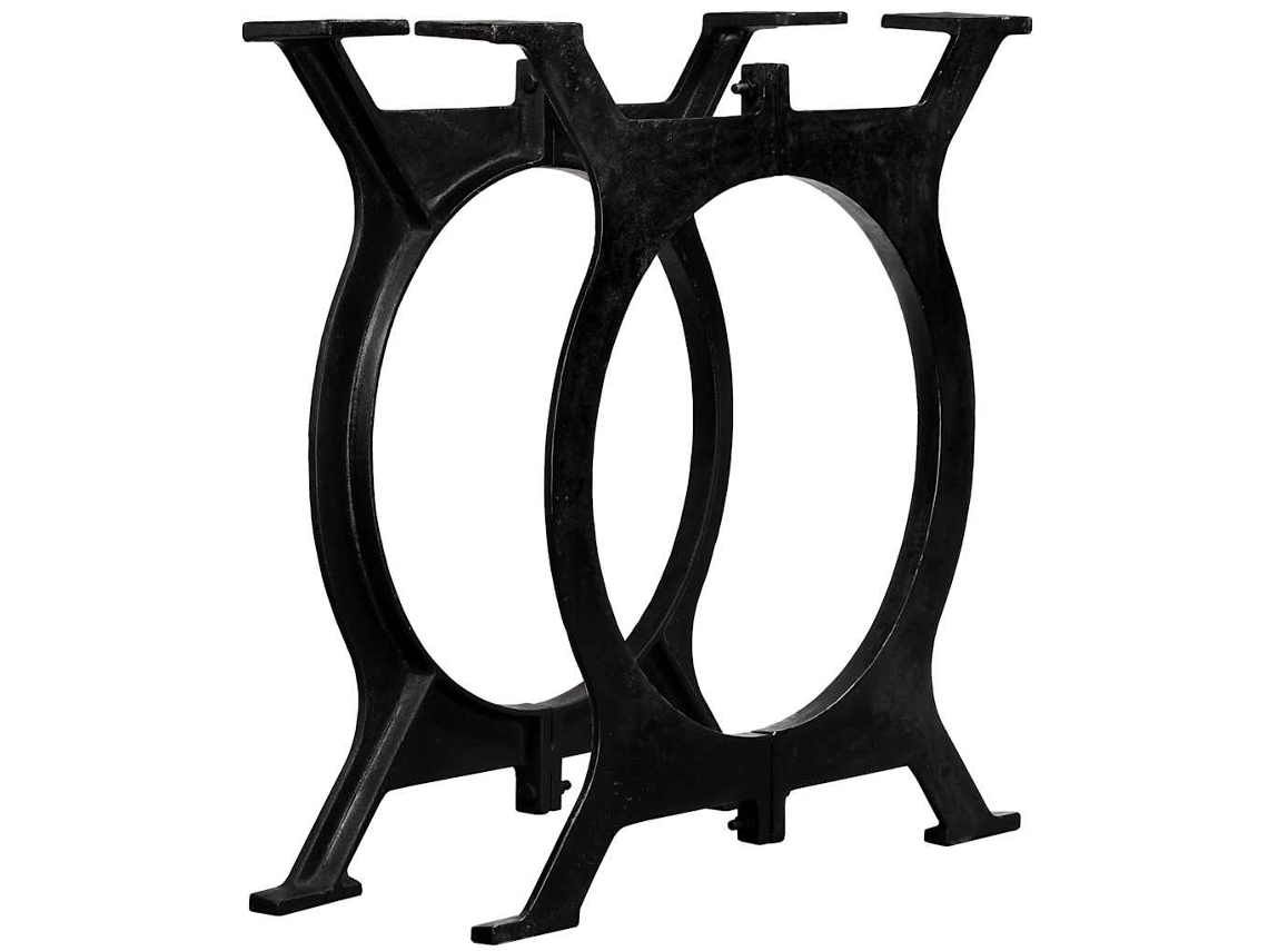 Vidaxl Pernas P/ Mesa De Jantar 2 Pcs Estrutura Em O Ferro Fundido