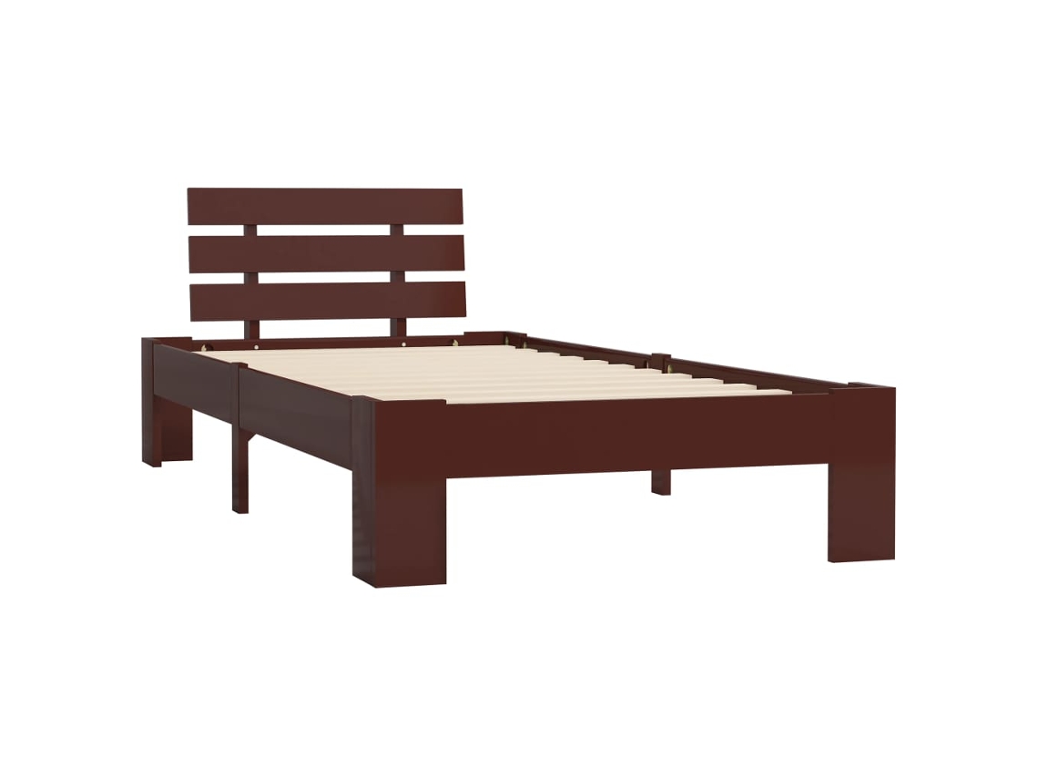 Estrutura de Cama MAISON EXCLUSIVE 100x200 cm pinho maciço escuro
