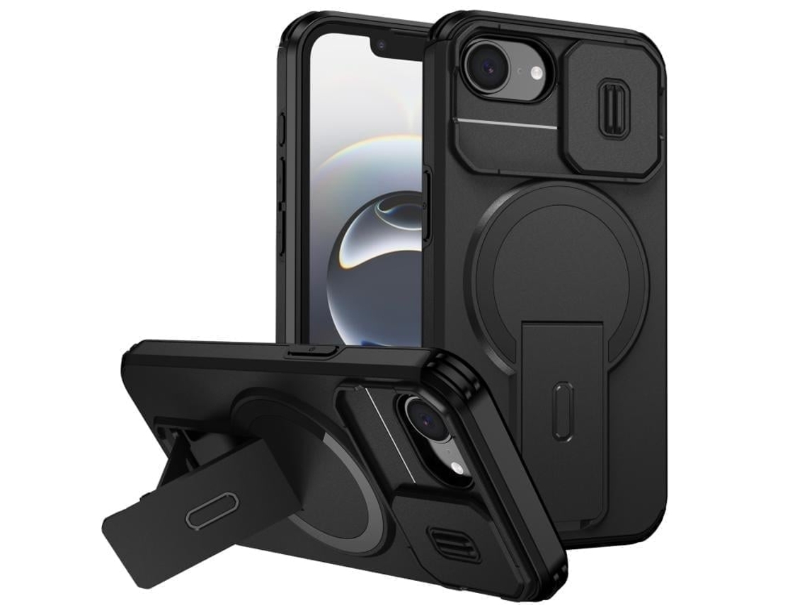 Capa Com Suporte Magsafe Para Iphone 17e - Abertura Deslizante Com Proteção De Câmara