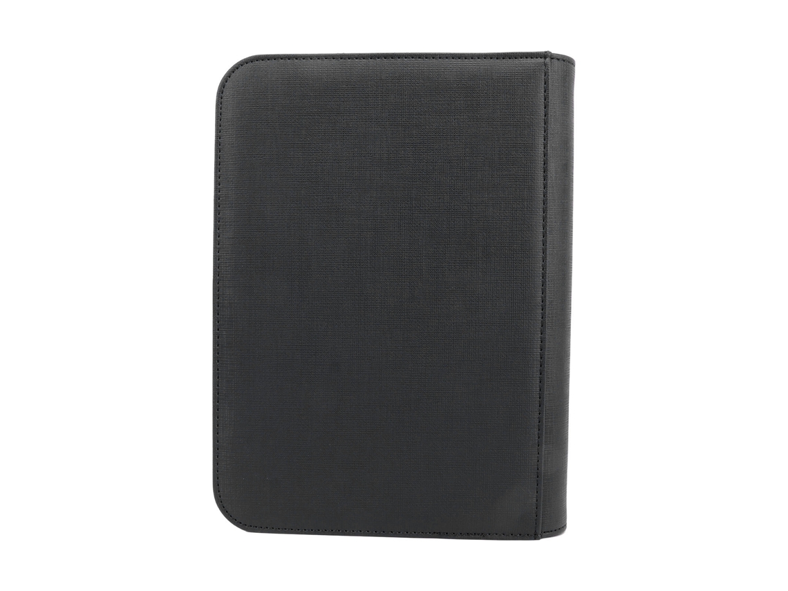 Binder Para Cartões De Trading 4 Bolsos Capacidade 160 Cartões Couro Pu Armazenamento De Cartões Preto
