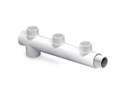 Coletor 3 Vias Pvc Pressão Enc B/Lateral S/Notub 63 Branco HIDROTEN
