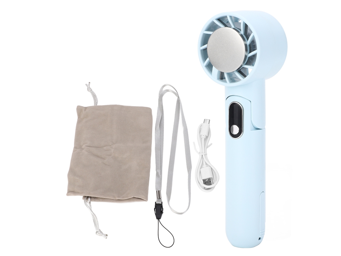 Ventilador Portátil Usb 5 Velocidades Cor Azul