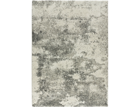 Alfombra reciclada estilo abstracto - ATTICGO - Niamey - Gris, 194X290 cm